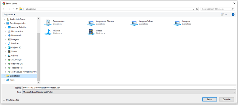 janela aberta após clicar no ícone do MPT Gaia para fazer download.